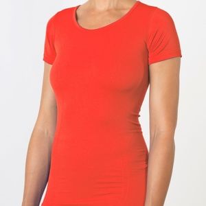 Link Seamless Tee - Fiery Coral